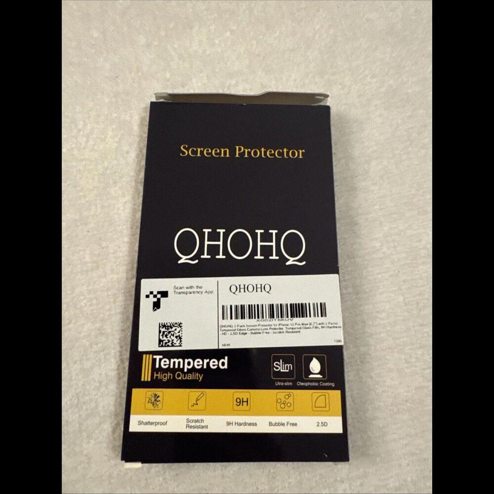2 Pack Screen Protector iPhone 12 Pro Max